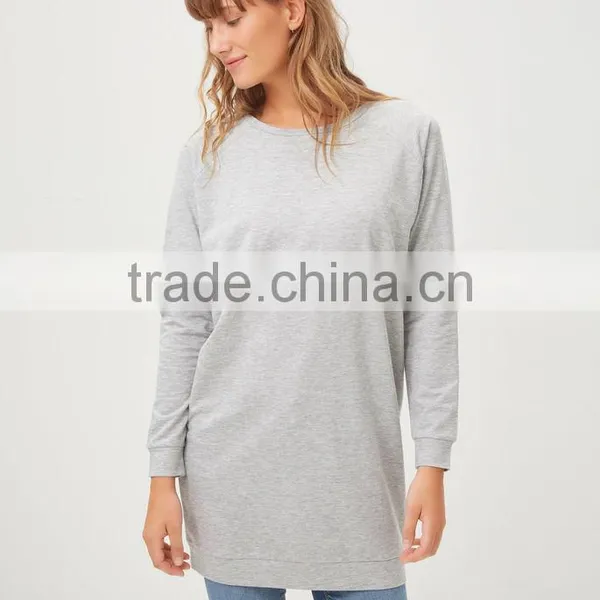 2016 Fashion Wholesale Routine Sweatshirt Ladies Plain Pullover Sweatshirt photo-4