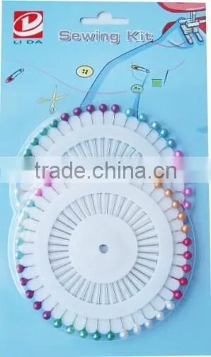 Dressmaking Sewing Straight Pins Round Head Color Pearl Corsage photo-2