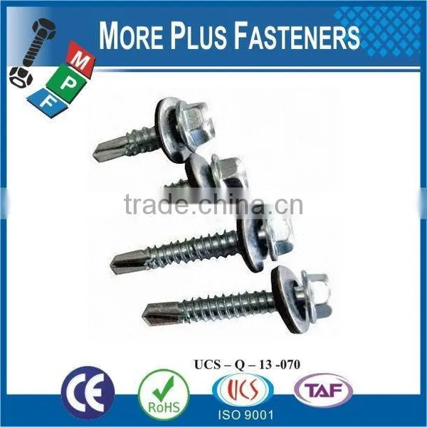 Made In Taiwan Galvanised Hex Washer Head for All Metal / Tek Screws Self Drilling Screws photo-5