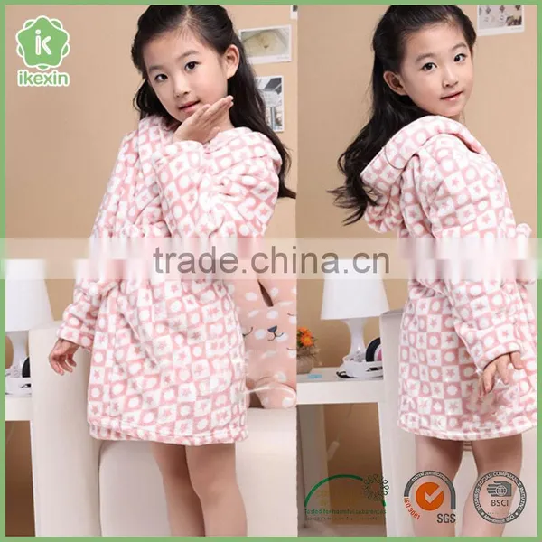 Knitted Fabric Plain Dyed Night Robe Wholesale Girl Robes photo-4