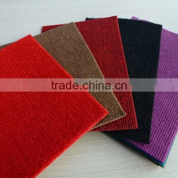 Polyester Ribbed Carpet With Protective Film Stripe Carpet With Plastic Film photo-2