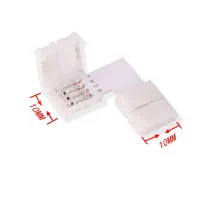 2way 4pin RGB LED Strip Clip With L Type Right Angle Connector