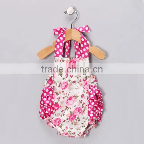 Baby Girls One-pieces Floral Romper Jumpsuit Jumper Outfit Clothes photo-2