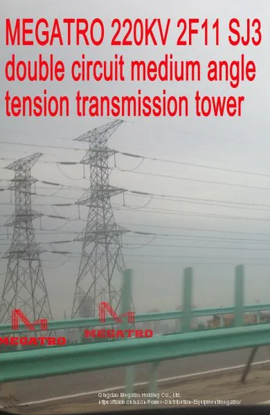 MEGATRO 220KV 2F11 SJ3 Double Circuit Medium Angle Tension Transmission Tower