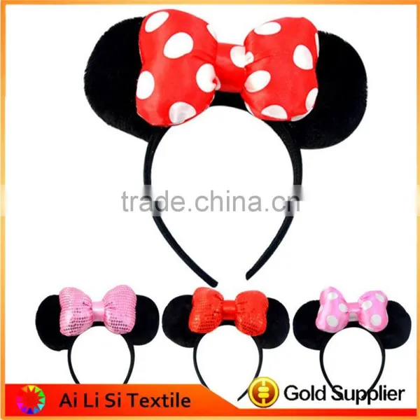 Children Hair Accessories Lovely Bunny Ear Baby Headbands Elastic Fashion Soft Toddler Scrunchy Bow Knot Girls Headband photo-2