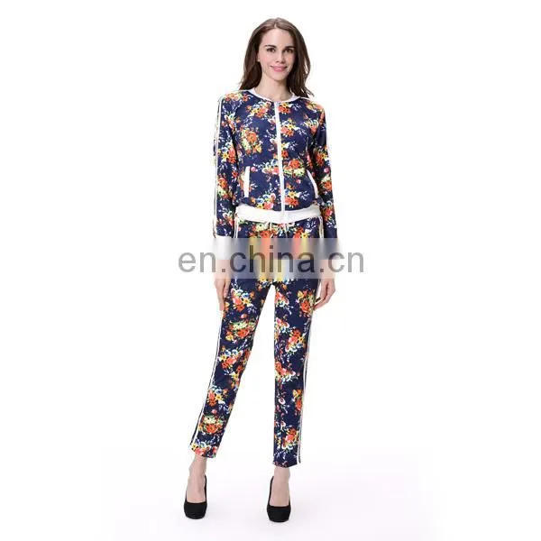2018 Wholesale Woman Two Pieces Autumn Cool Printed Woman Clothes photo-2