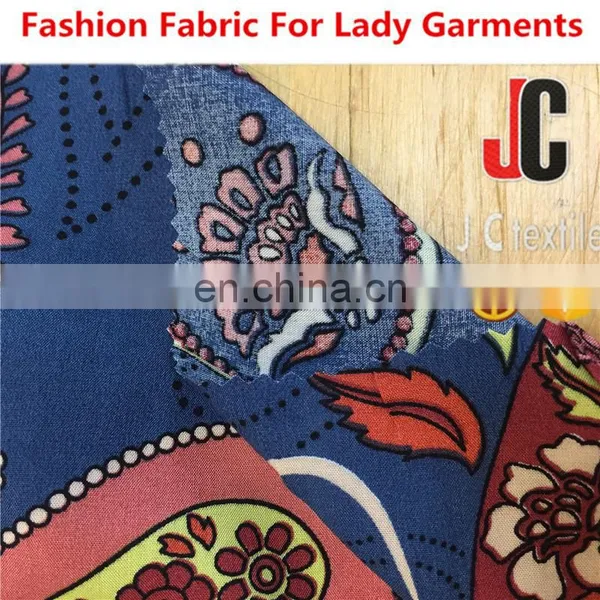2017 Dresses Women Paisley Pattern Printing Rayon Poplin Fabric photo-4