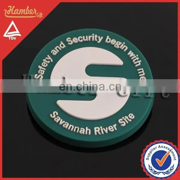 PVC Round Badge With Clutch Attached and 3D Engraved Content