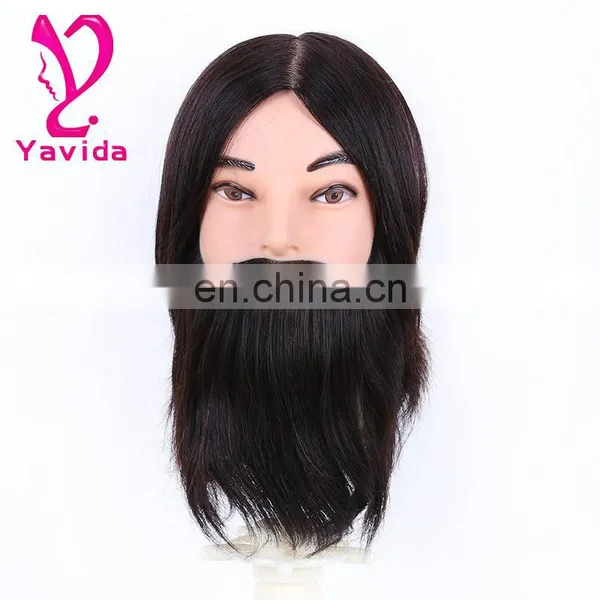 Teaching Hair Dressing Head/Male Training Head With Beard/ Practising/ Mannequins Head With Shoulders