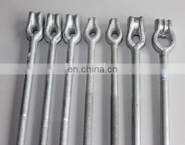 Galvanized Power Line Fitting Pole Straight Eye Bolts photo-2