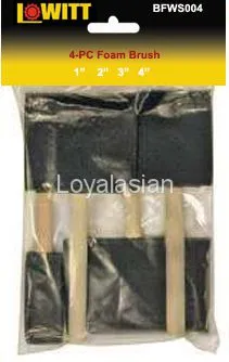 Paint Brush Set，Foam， Wooden, Plastic Handle， photo-2