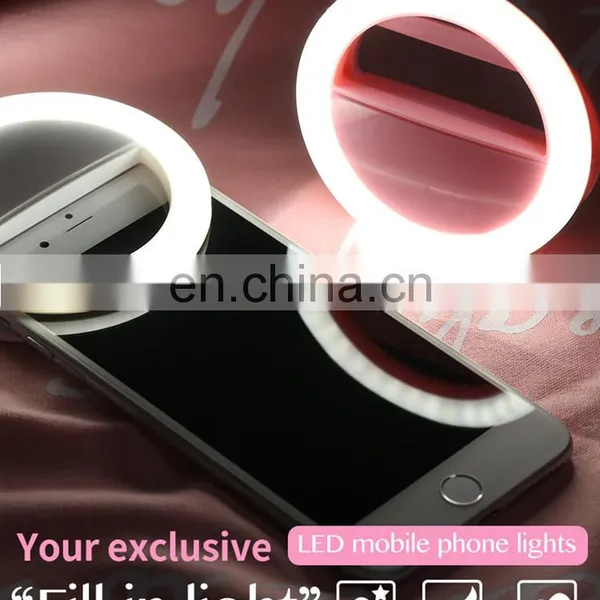 Rechargeable Phone Ring Light Clip Beauty Female Selfie Led Light Cosmetic Mirror Flash Light Universal Size for Mobile Phone photo-7