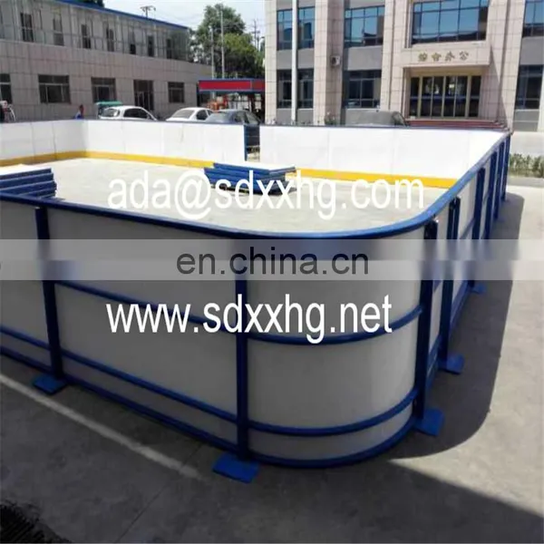 Used Dasher Boards Fence Plastic Panels Straight Frame Hdpe Rink Bakyard Arena photo-2