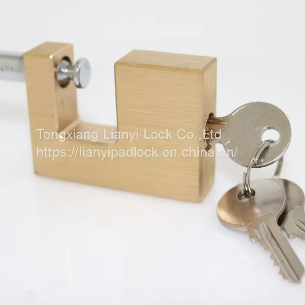 Good Quality Safety Cheap Solid Brass Anti-cut Anti-rust Anti-theft 50-90mm Rectangular Brass Padlock photo-3