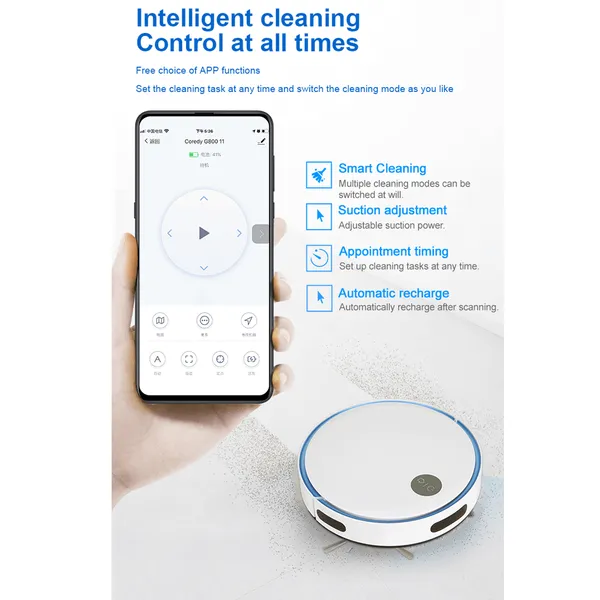 PUREROBO F4-Robot Vacuum Cleaner With APP & Remote Control 3 In 1 Wet Dry Mopping & Sweeping & Vacuum Dust photo-3