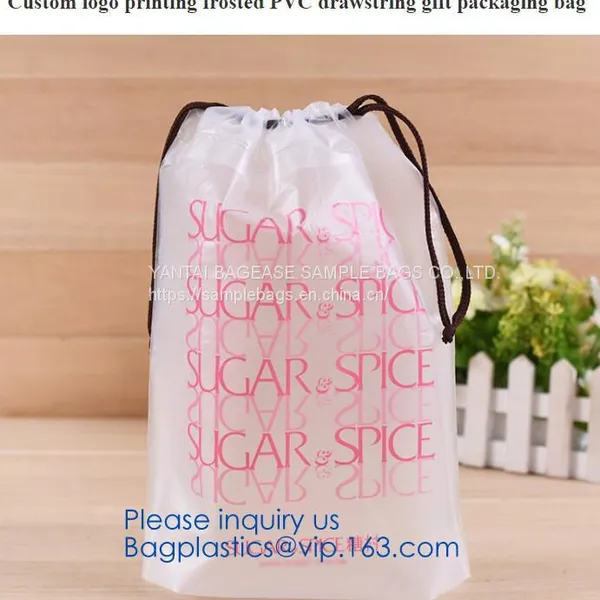 Drawstring Bag - PVC Drawstring Backpack With Mesh Side Pockets for School, Music Festivals, Sporting Events, Trav photo-5