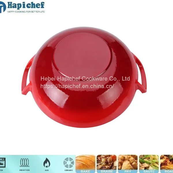 Amazon Hot Selling Kitchenware Cast Iron Wok photo-5
