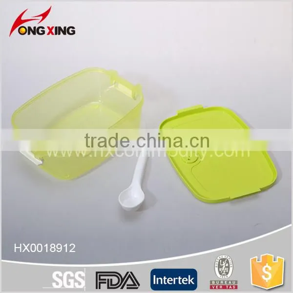 1.3L Rectangle PP Plastic Lunch Box With Spoon photo-2