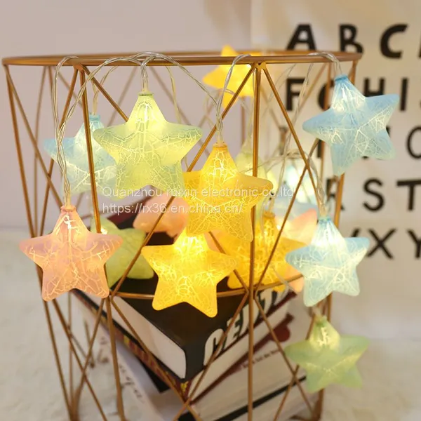 Wedding Star Lights Star String Light 10Ft 50 LED Star Fairy Lights Battery Operated Waterproof Indoor Outdoor Twinkle Christmas photo-5