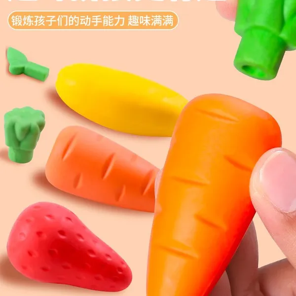 Super Fruit Eraser for Primary School Students Like Leather Eraser Big Mac Elephant Leather Creative Cartoon Cute Children Carrot Elephant Leather Without Crumbs and no Traces to Erase Words Into Line Kindergarten Stationery. photo-2