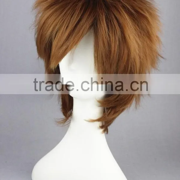 High Quality 35cm Short Straight Sekai Ichi Hatsukoi Yanase Yuu Brown Wig Synthetic Anime Wig Cosplay Hair Wigs Party Wig photo-4