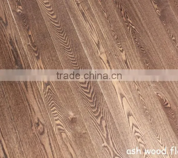Treffert uv Lacquered Ash Wood Flooring // Ash Wood Flooring // Walnut Colour Ash Wood Flooring photo-3