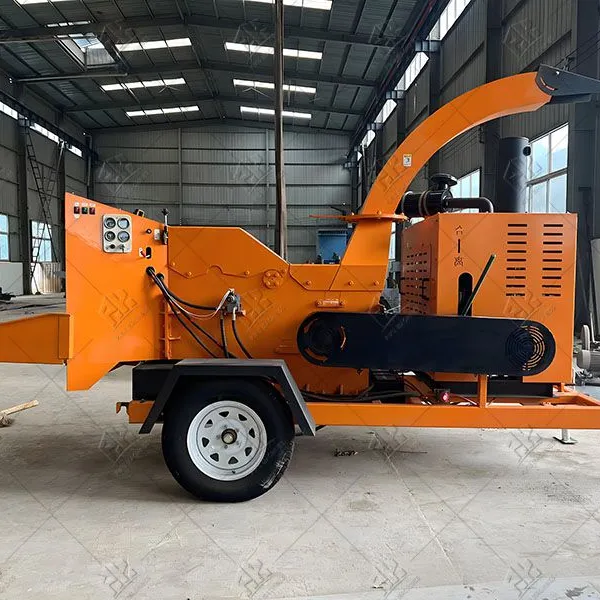 Portable wood stem chipper machine wood log branch chipping machine