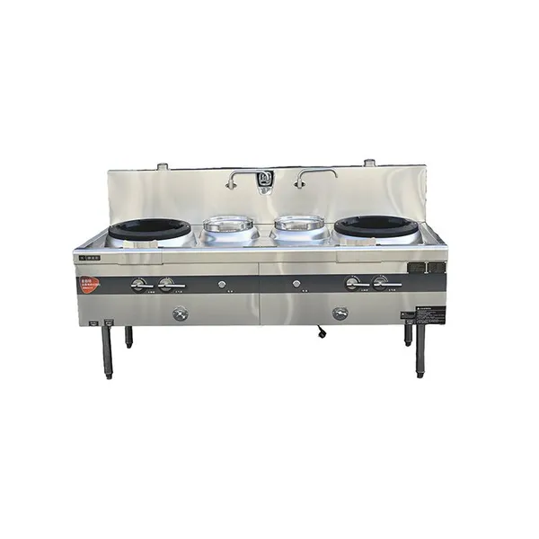 Silent & Energy-Saving Type B Cast Iron Series Natural Gas Double Wok & Double Warm Stove photo-3