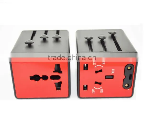 Our Patent Updated EU AU UK US Plug Universal World Travel AC Power Converter Adapter With USB Port photo-4