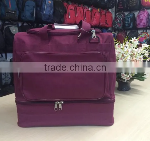 600D Polyester Double Layer Sports Bag Basic Medium Soccer Bag Large Duffel Bag