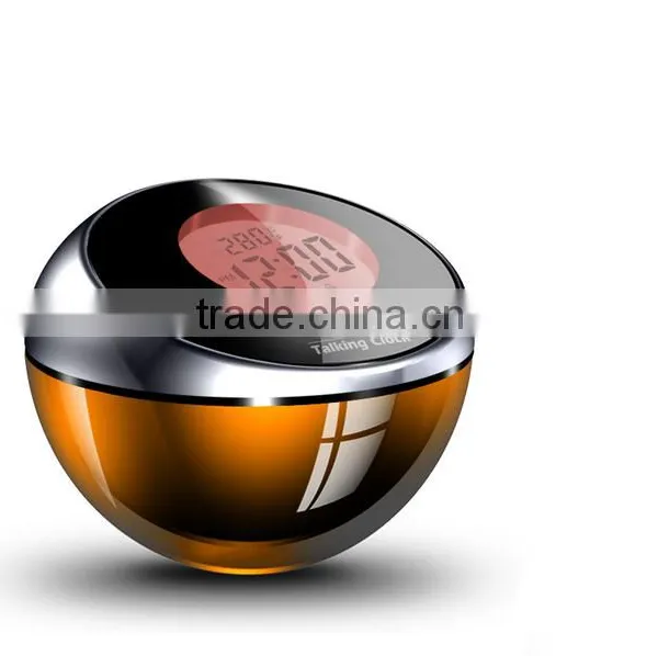 Creative LED Talking Bobble Clock Digital Temperature Battery/USB Power /electronic Desk Clocks Display photo-3
