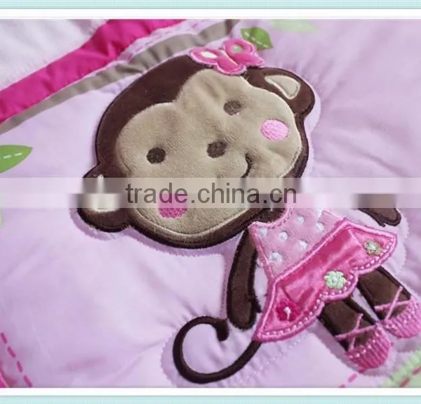 Sweet Zoo Girls Crib Bedding Set Dust Ruffle Set From Professional Manufacturer photo-4