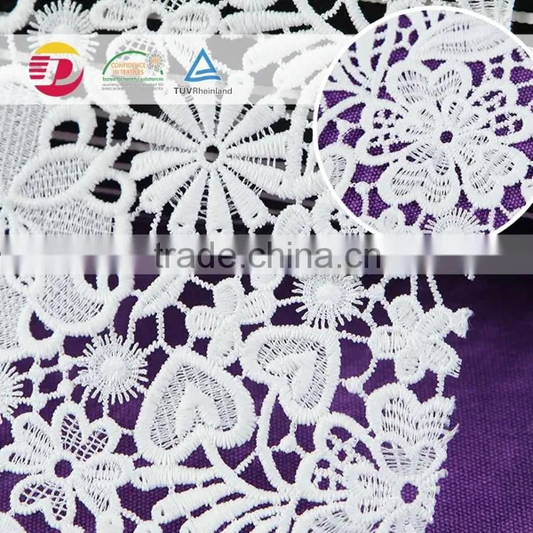 Wholesale High Quality 100 Poly Bulk White Lace Fabric Blouses Heavy African Lace Fabric Swiss Voile Lace photo-4