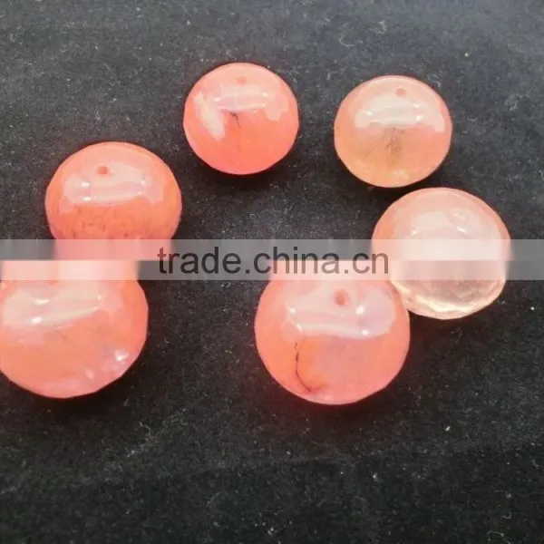 25*20mm Cherry Quartz Faceted Rondelle Beads photo-2