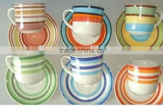 Hotel&restaurant Ceramic Cup&saucer,flower Porcelain Coffee Set photo-3