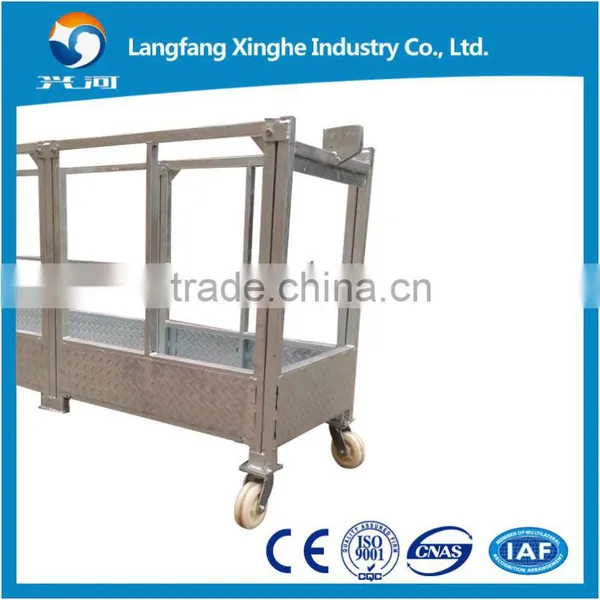 800kg Construction Temporary Gondola / Aluminum Electric Mobile Scaffolding / Supended Rope Platform for Cleaning photo-3