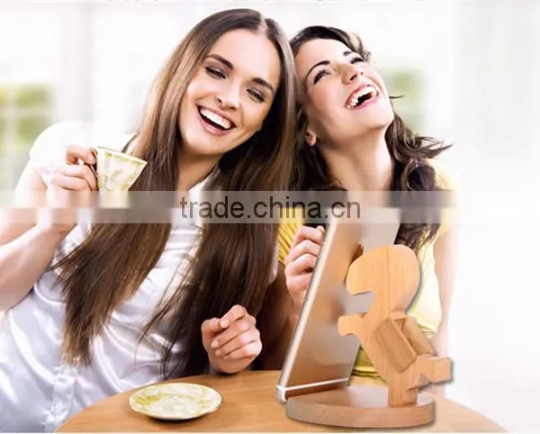 Mobile Phone Wood Stand Holder For IPhone Cute Horse Unique photo-6
