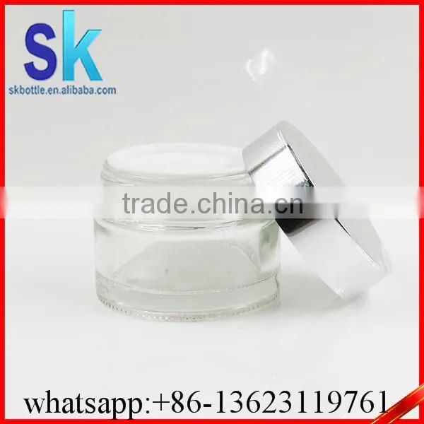 Glass 50g Cosmetic Cream Jar Clear photo-2