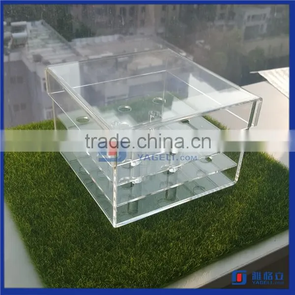 2016 Hot Sale!! China Manufactuer Flower Box Hold 9 Roses Acrylic Box for Fresh Roses photo-4