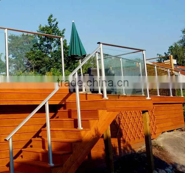 Glass Balustrade Handrails for Outdoor Steps Aluminum Deck Railing photo-6
