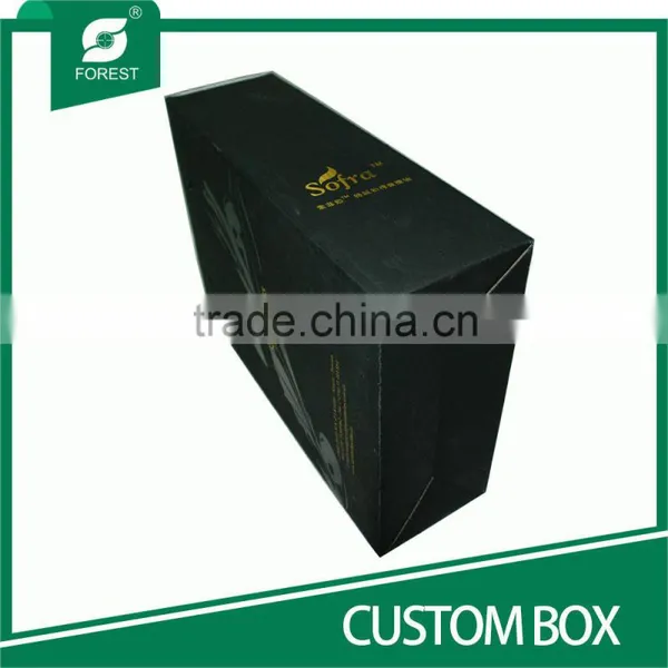 BLACK VARNISHED CARDBOARD CUSTOM BOX FOR PACKING OLIVE OIL photo-5