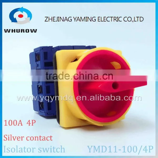 Isolator Switch YMD11-100A/4P Load Break Switch Universal Power Cut off Switch On-off Changeover Cam Switch 8 Sliver Contacts photo-3