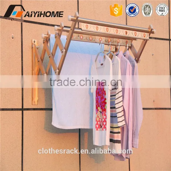 2016 Hot Sale Aluminum Balcony Wall Mounted Hanging Clothes Drying Rack photo-5