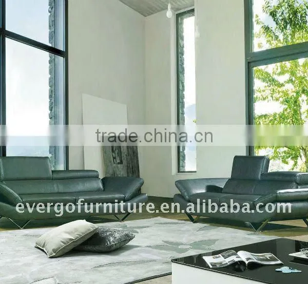 Original Design Home Furnioture Black Leather Sofa Living Room Set