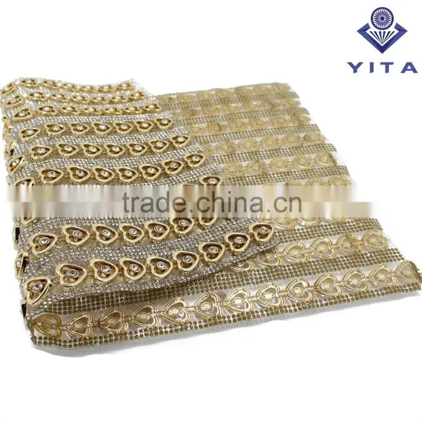 Glue Back Crystal Hot Fix Rhinestone Mesh Sheet Trimming for Shoe and Cloth photo-3
