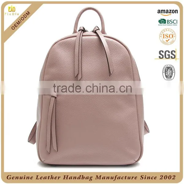 Guangzhou Fiedle Leather Bag Manufacturer OEM Durable Real Natural Stylish Leather Backpack With Handle on the Top photo-3