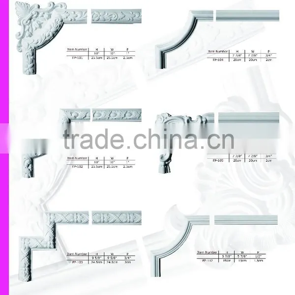 PU Stair Brackets Polyurethane Crown Moulding Good Price Beautiful New Modern PU Carved Panel photo-2