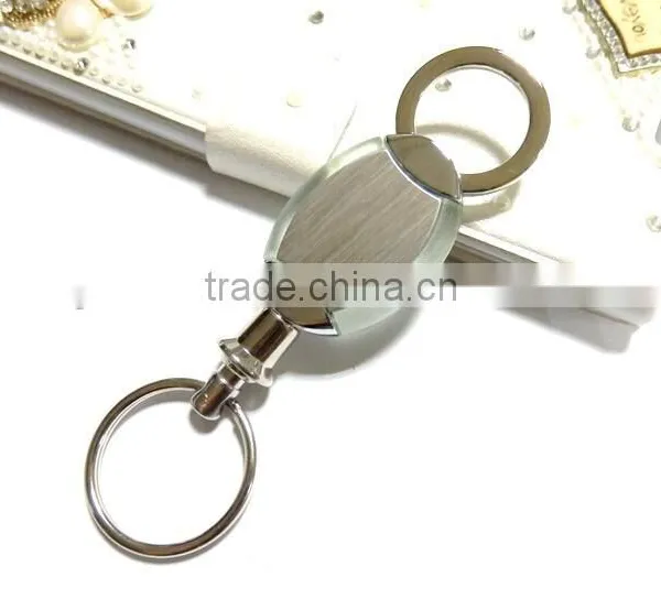 Brushed Stainless Or Chrome Pull-apart Bubble Key Ring