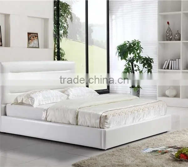 Leather Pu Faux Gas Lift Storage Bed photo-2