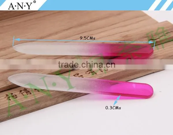 Nails Shape Polishing Permanent Using Pink Crystal Mini Glass Nail File photo-2
